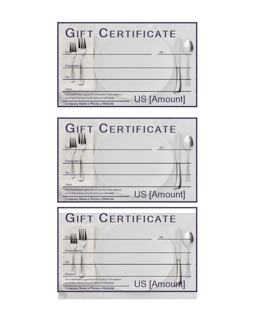 Dinner Gift Certificate | Templates At Allbusinesstemplates Inside Dinner Certificate Template Free