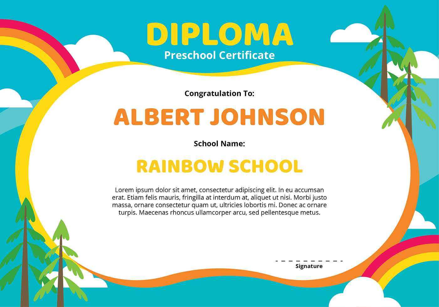 Diploma Preschool Certificate Template – Download Free Pertaining To Choir Certificate Template