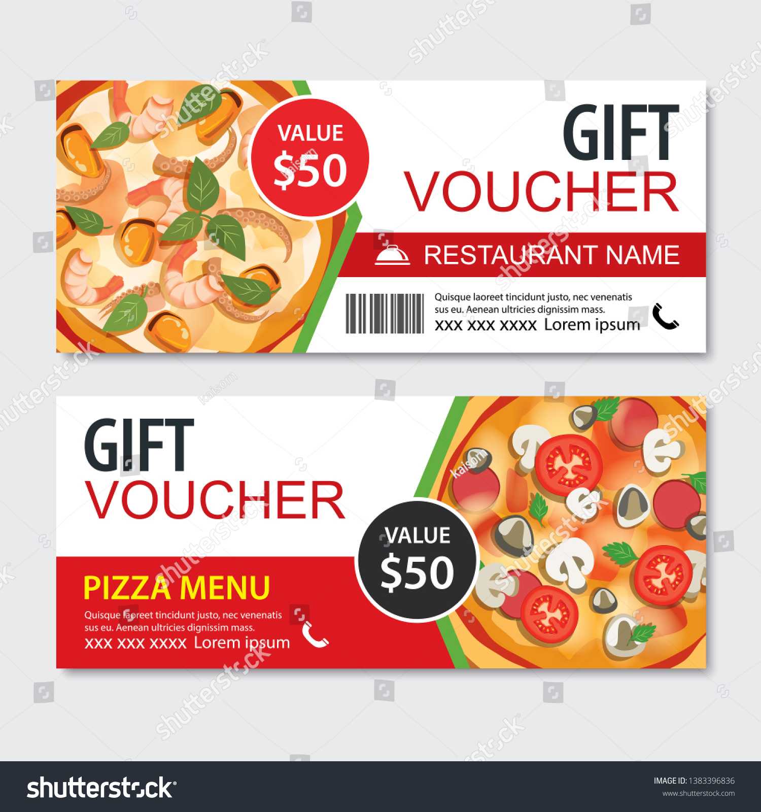 Discount Gift Voucher Fast Food Template | Business/finance Regarding Pizza Gift Certificate Template