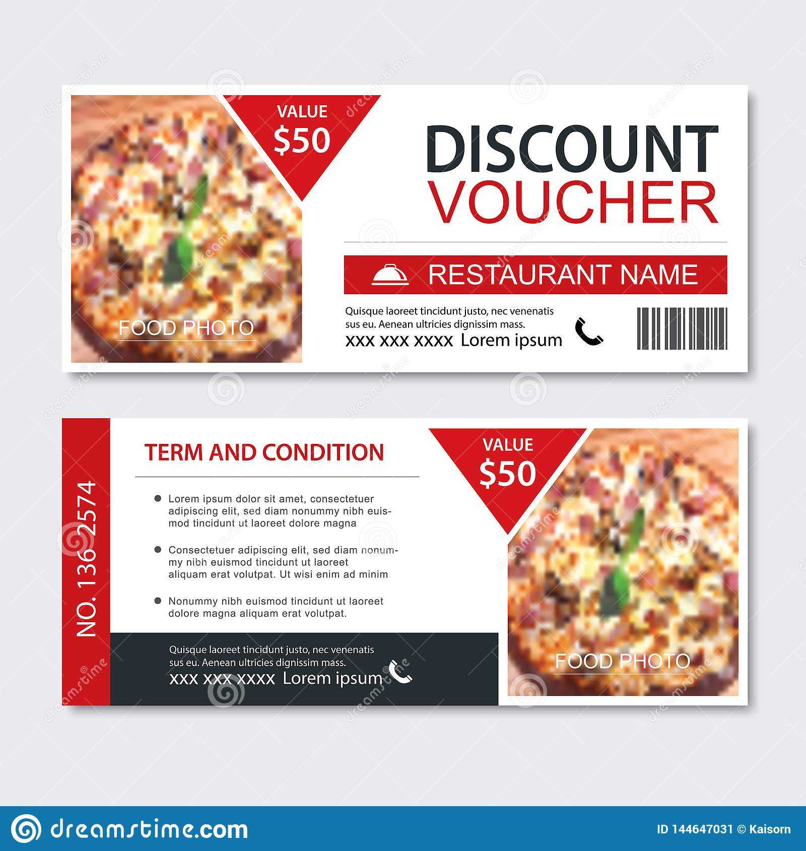 Discount Gift Voucher Fast Food Template Design. Pizza Set In Pizza Gift Certificate Template