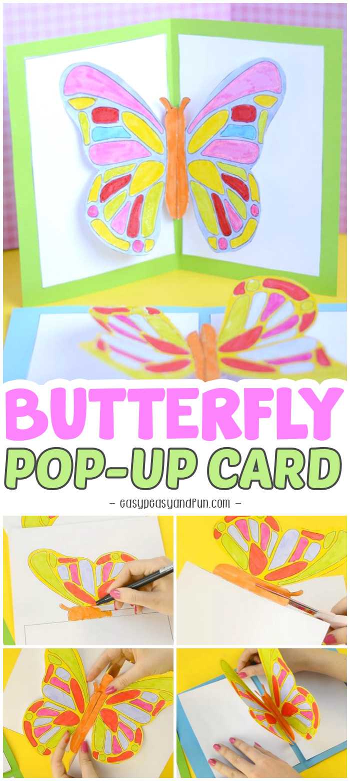 Diy Butterfly Pop Up Card With A Template – Easy Peasy And Fun Pertaining To Diy Pop Up Cards Templates