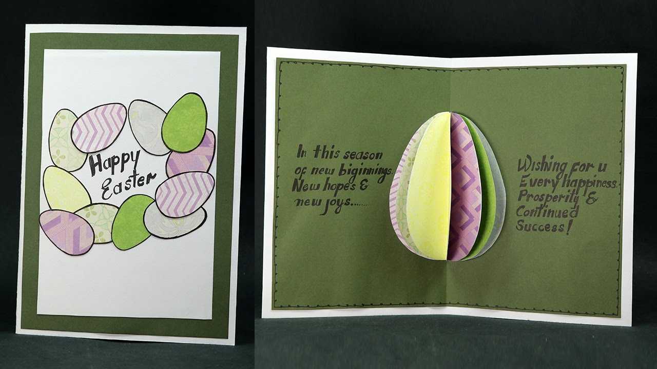 Diy Pop Up Easter Card  How To Make Easter Egg Pop Up Card Easy Intended For Easter Card Template Ks2