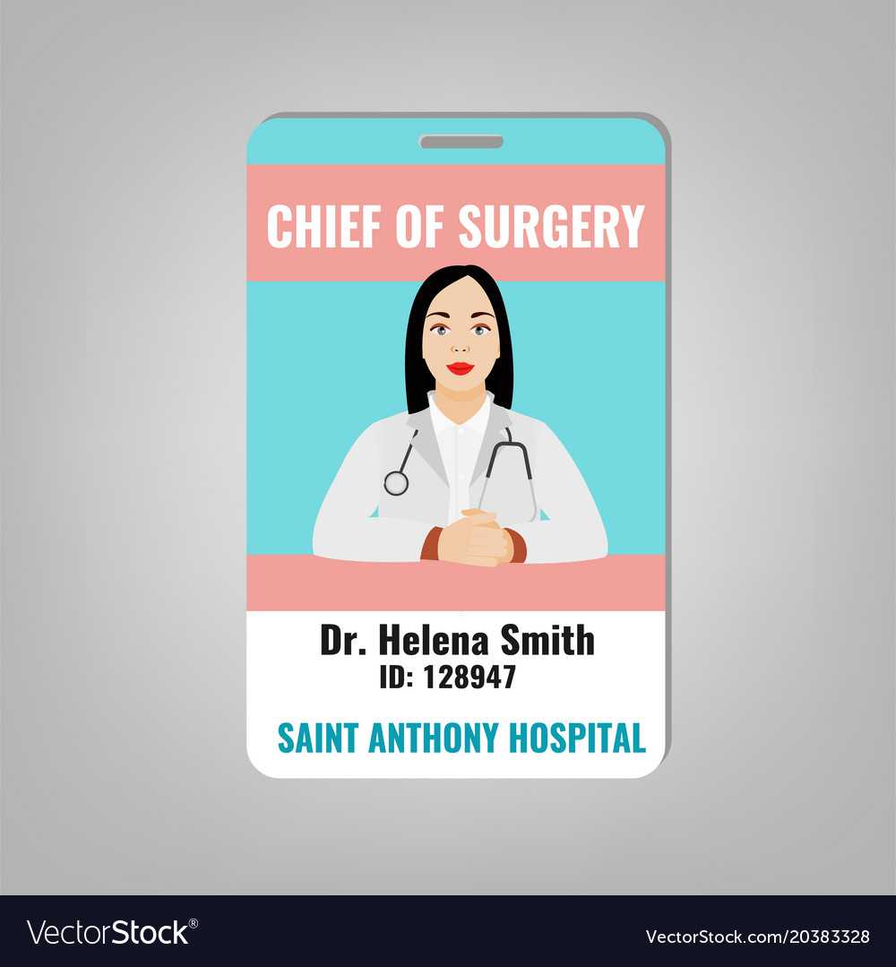 Doctor Id Card For Hospital Id Card Template