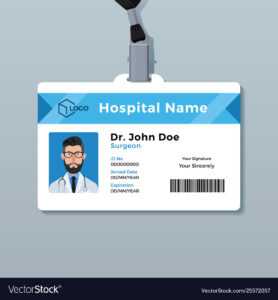 Doctor Id Card Template Medical Identity Badge pertaining to Doctor Id Card Template
