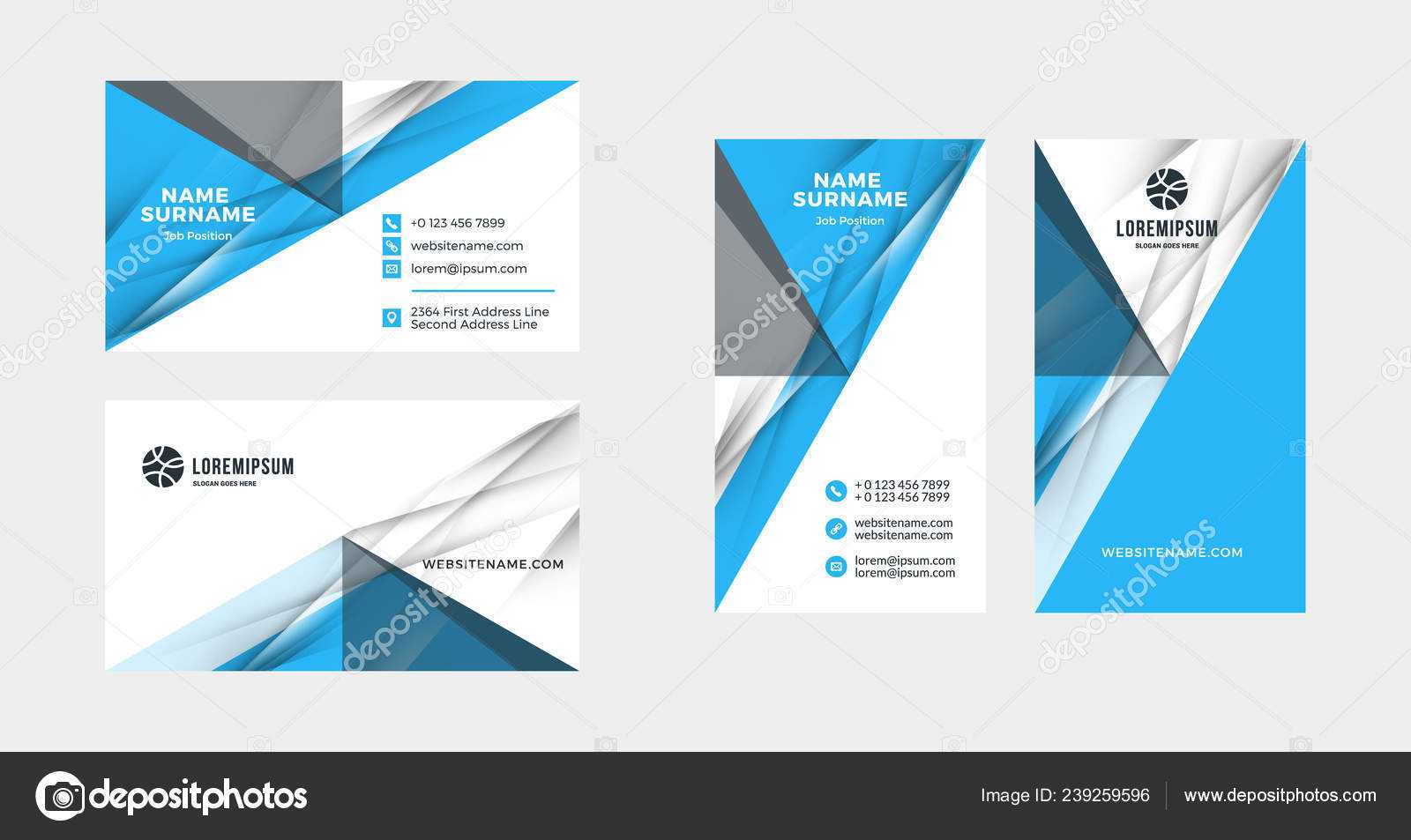 Double Sided Creative Business Card Template Portrait Intended For Portrait Id Card Template