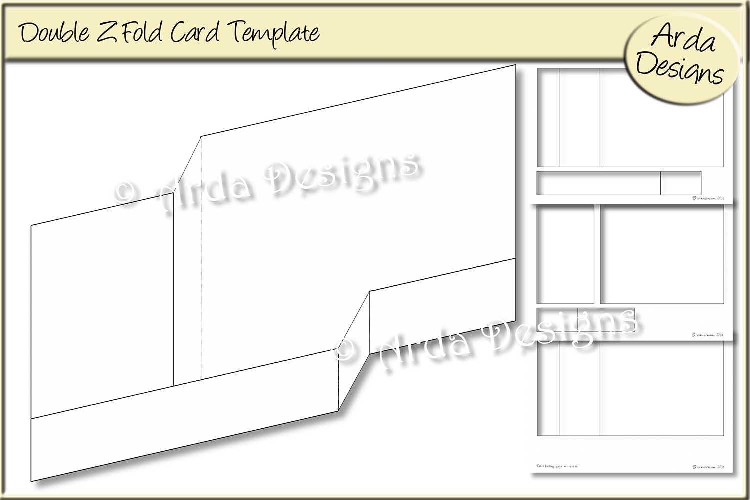 Double Z Fold Pop Up Box Card Template Within Pop Up Box Card Template