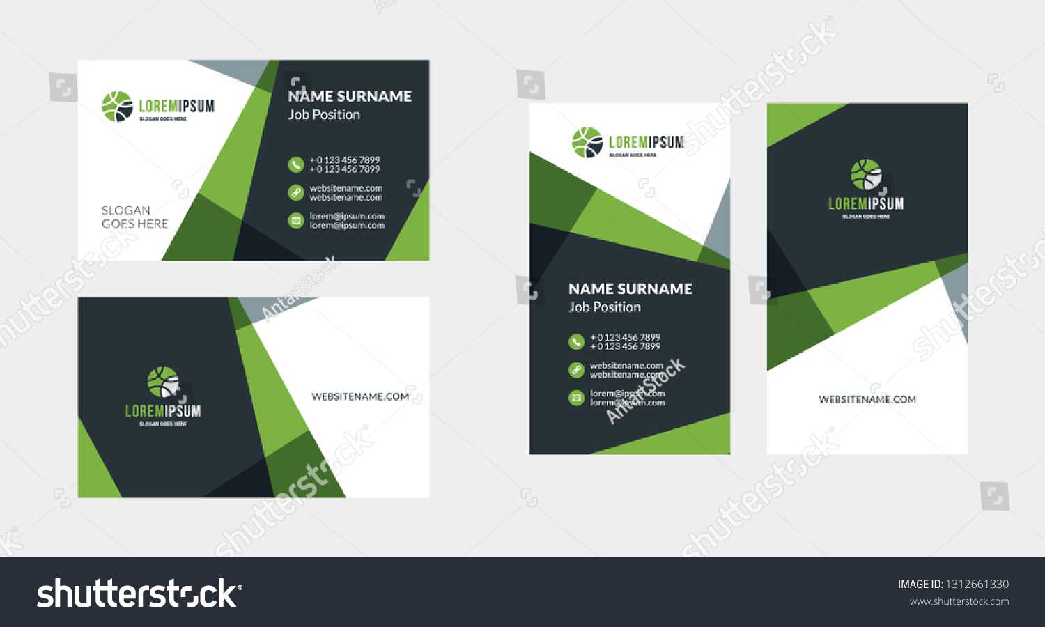 Doublesided Creative Business Card Template Portrait Stock Throughout Landscaping Business Card Template