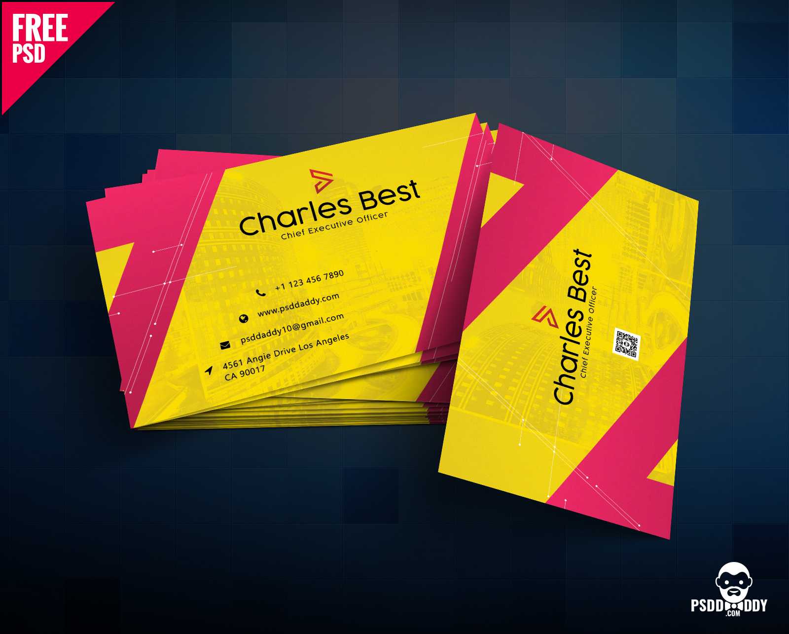 Download] Creative Business Card Free Psd | Psddaddy Pertaining To Business Card Maker Template
