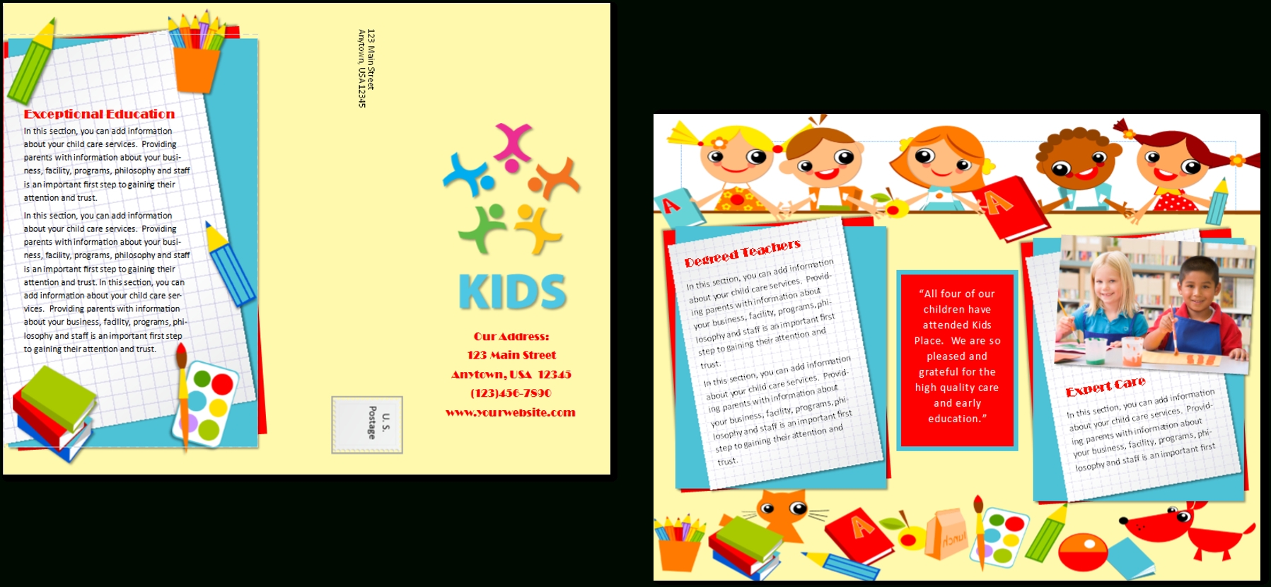 Download Daycare Brochure Template – Daycare Brochure – Full Regarding Daycare Brochure Template