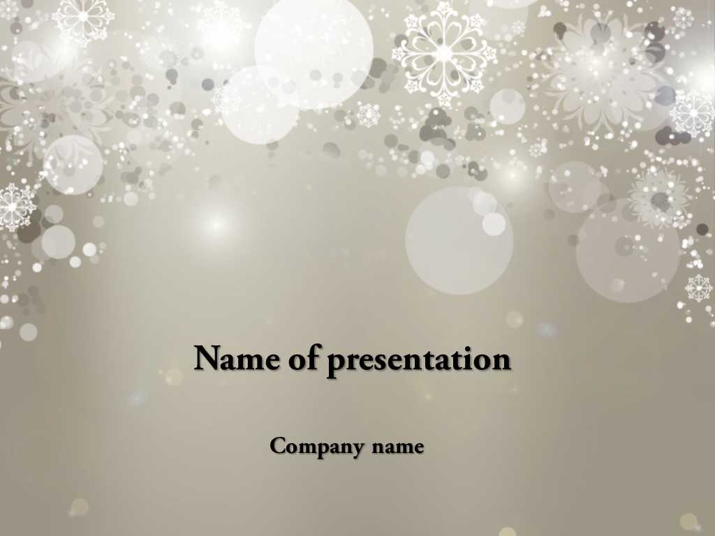 Download Free Falling Snow Powerpoint Template For Presentation Pertaining To Snow Powerpoint Template
