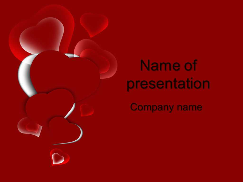 Download Free Red Heart Powerpoint Template For Your Pertaining To Valentine Powerpoint Templates Free