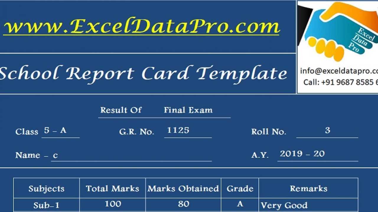 Download School Report Card And Mark Sheet Excel Template Intended For High School Student Report Card Template