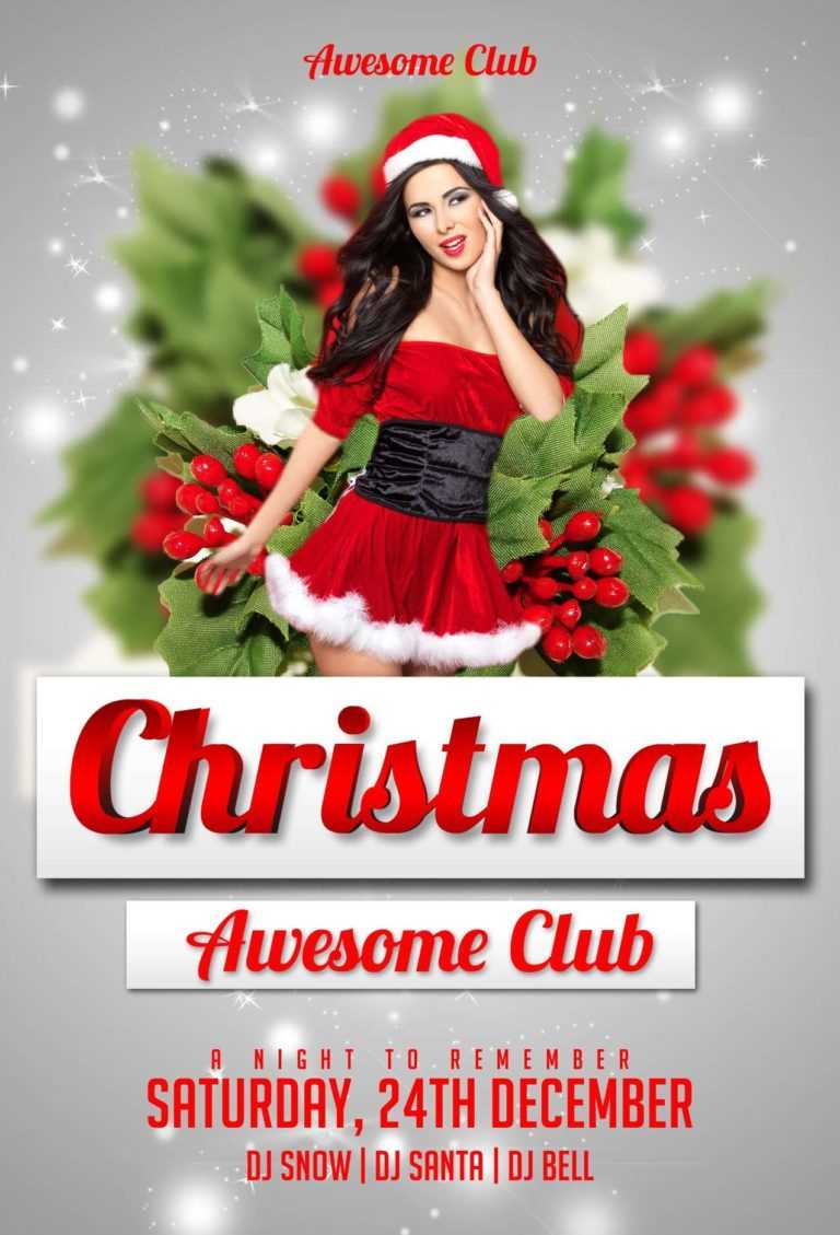 Download The Christmas Free Psd Flyer Template For Photoshop In Christmas Brochure Templates Free