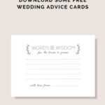 Download Your Free Wedding Advice Cards Printable | Lovilee regarding Marriage Advice Cards Templates