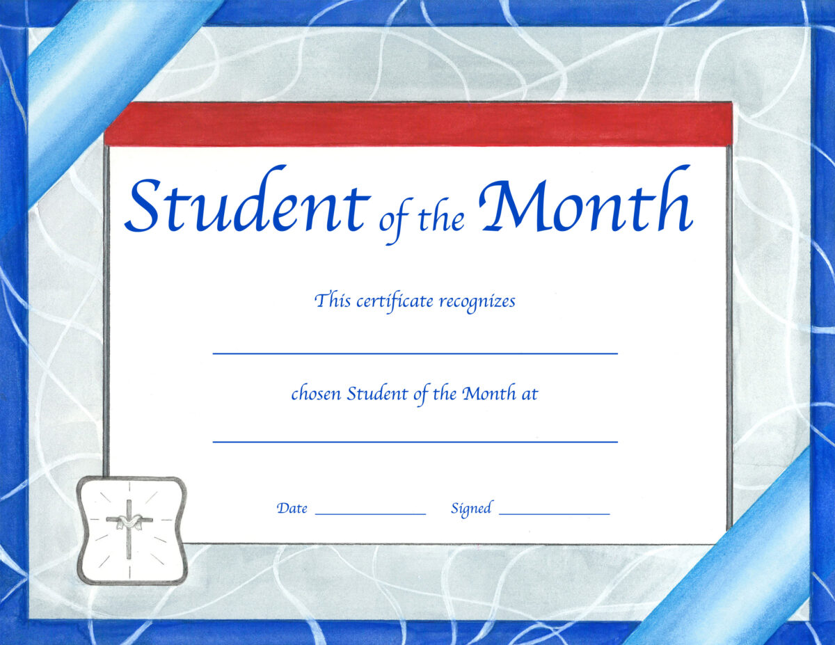 Downloadable Student Of The Month In Free Printable Student Of The 