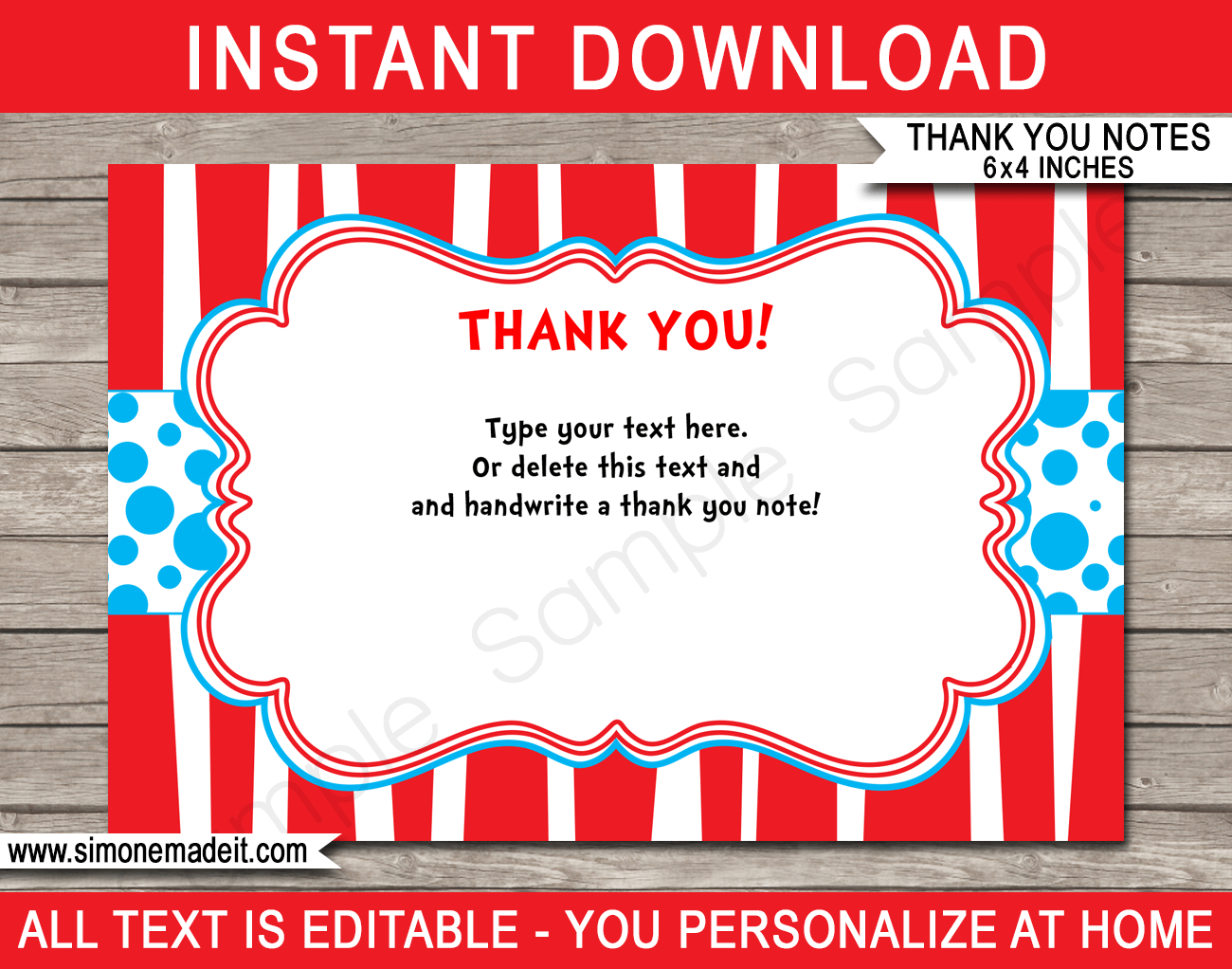 Dr Seuss Party Thank You Cards Template Within Dr Seuss Birthday Card Template