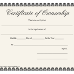 ❤️5+ Free Sample Of Certificate Of Ownership Form Template❤️ within Ownership Certificate Template