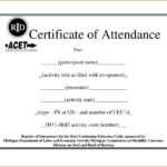 ❤️free Printable Certificate Of Attendance Sample Template With Regard To Perfect Attendance Certificate Template