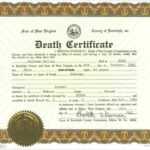 ❤️free Printable Certificate Of Death Sample Templates❤️ Within Birth Certificate Fake Template