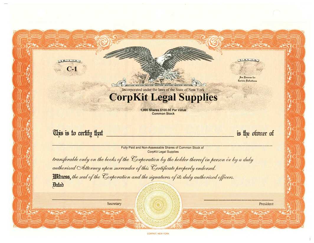 Eagle Non Reflecting Pdf Template With Regard To Llc Membership Certificate Template Word