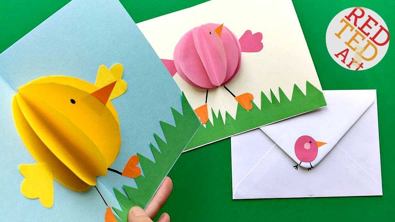 Easy Pop Up Chick Card – 3D Easter Card Diy – Cute & Easy Intended For Easter Chick Card Template