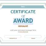 Editable Award Certificate Template In Word #1476 Throughout Regarding Certificate Of Recognition Word Template