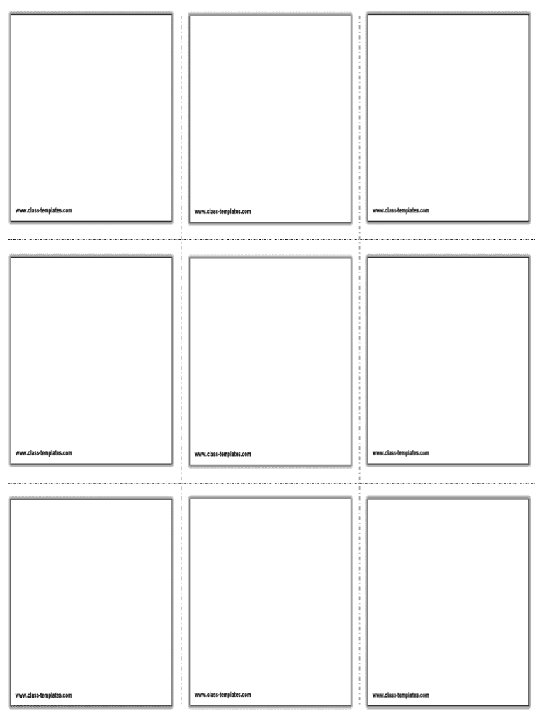 Flashcard Template Word