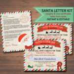 Editable Nice/naughty Certificates, Santa Letter Christmas Reward  Certificate Santa's Nice List, Letter From Santa Template Instant Download For Softball Certificate Templates Free