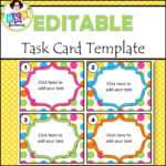 Editable Task Card Templates – Bkb Resources For Task Cards Template