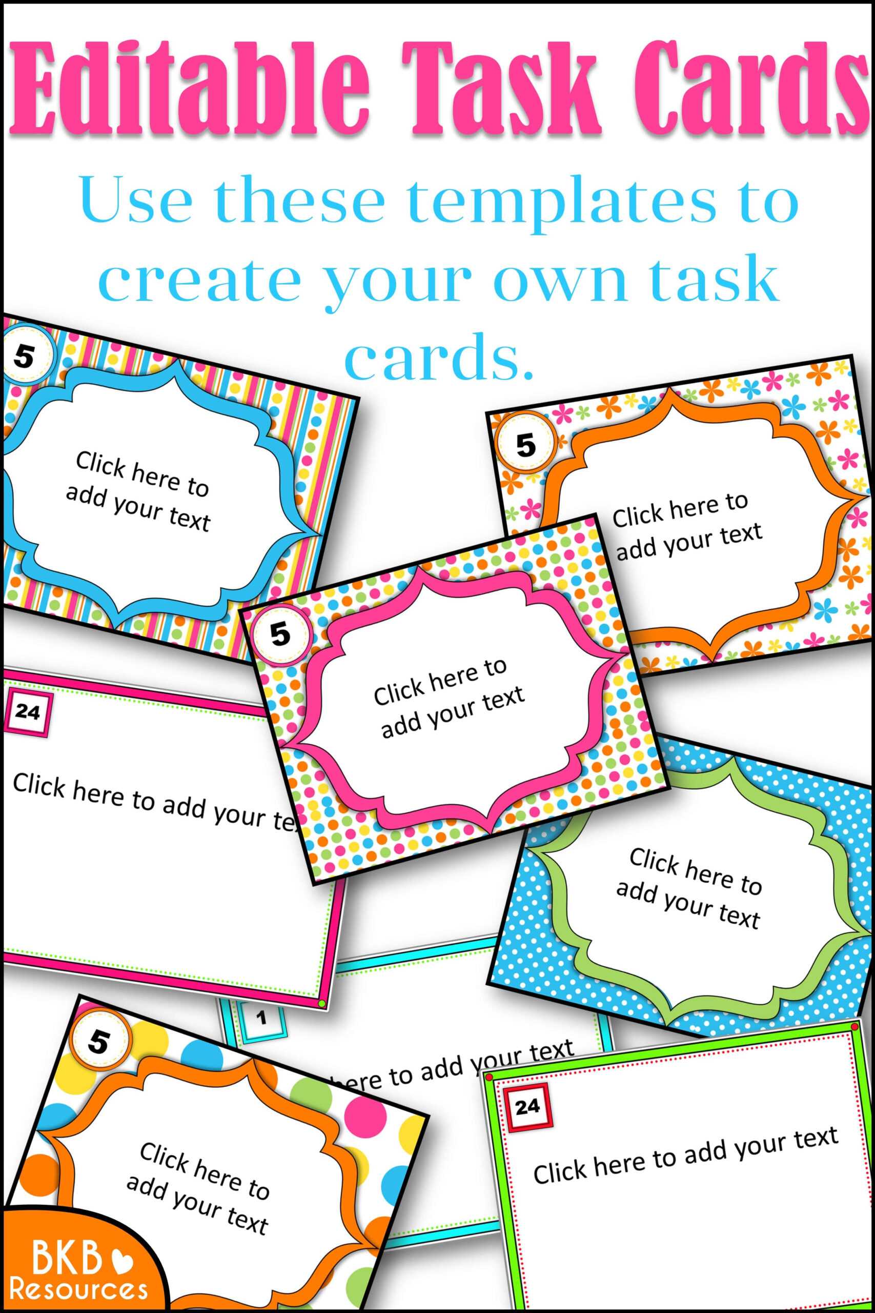 Editable Task Card Templates - Bkb Resources Pertaining To Task Cards Template