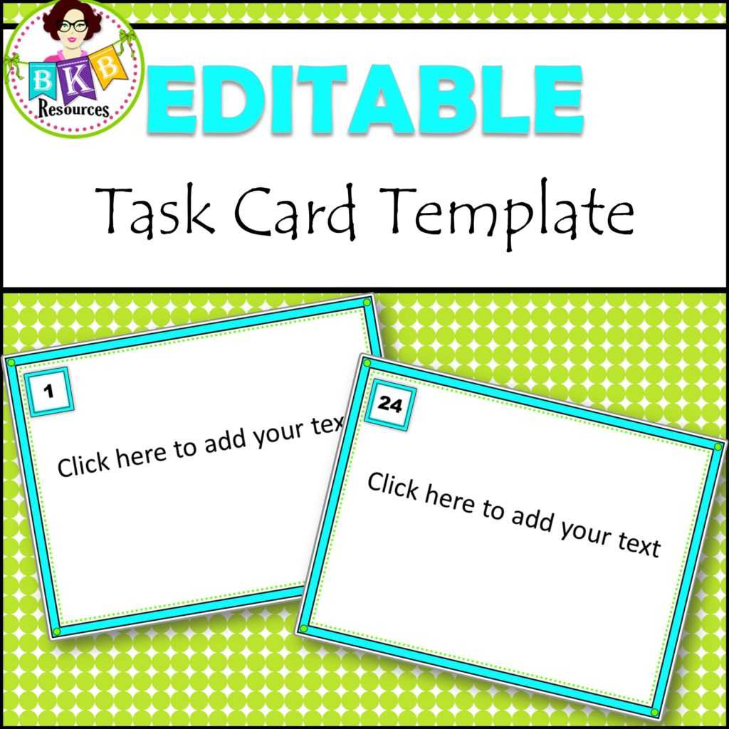 Editable Task Card Templates – Bkb Resources Within Task Cards Template