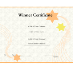 Effective Winner Certificate Template Designlizzy2008 Inside First Place Award Certificate Template
