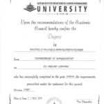 Eiilm University Degree Certificate Sample – 2019 2020 2021 With University Graduation Certificate Template