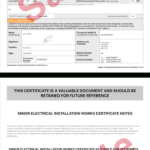 Electrical Certificate – Example Minor Works Certificate Intended For Electrical Minor Works Certificate Template