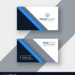 Elegant Blue Professional Business Card Template With Professional Name Card Template