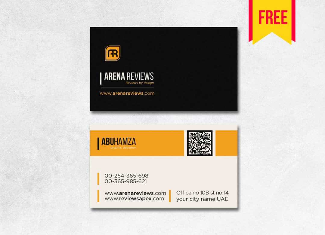 Elegant Business Card Template | Free Download – Arenareviews For Visiting Card Templates Download