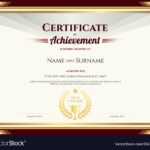 Elegant Certificate Of Achievement Template With Certificate Of Accomplishment Template Free