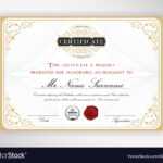 Elegant Certificate Template Design Intended For Elegant Certificate Templates Free