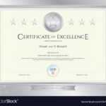Elegant Certificate Template For Excellence Within Commemorative Certificate Template