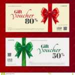 Elegant Christmas Gift Card Or Gift Voucher Template Stock Inside Free Christmas Gift Certificate Templates