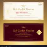 Elegant Gift Voucher Or Gift Card Or Coupon For Elegant Gift Certificate Template