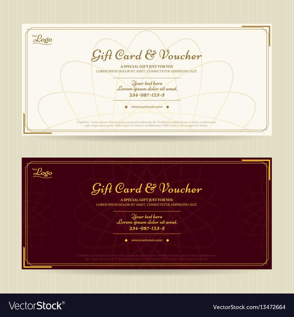 Elegant Gift Voucher Or Gift Card Template Pertaining To Elegant Gift Certificate Template