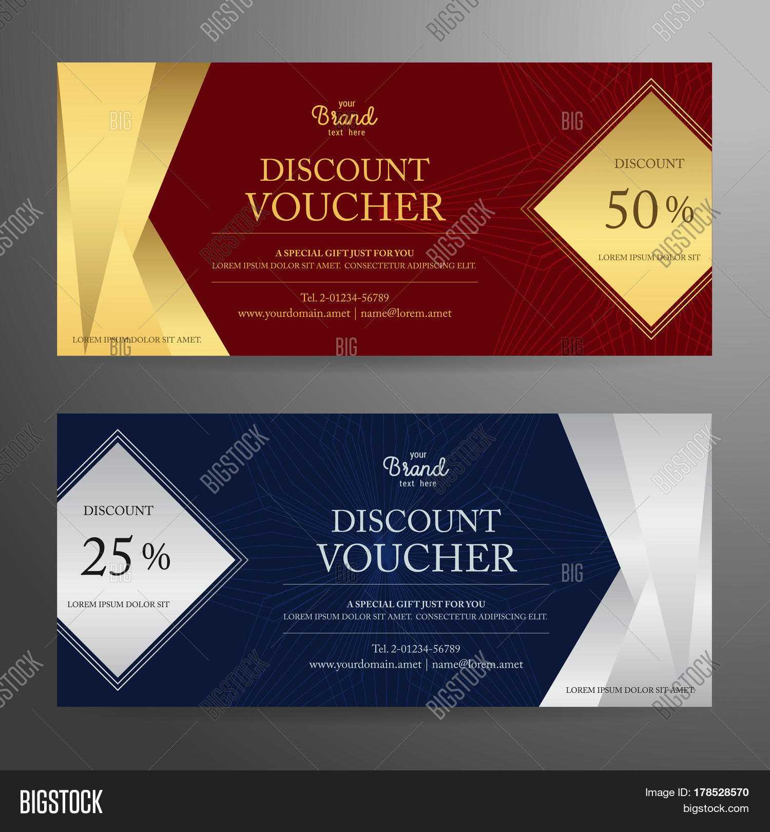 Elegant Gift Voucher Vector & Photo (Free Trial) | Bigstock With Elegant Gift Certificate Template