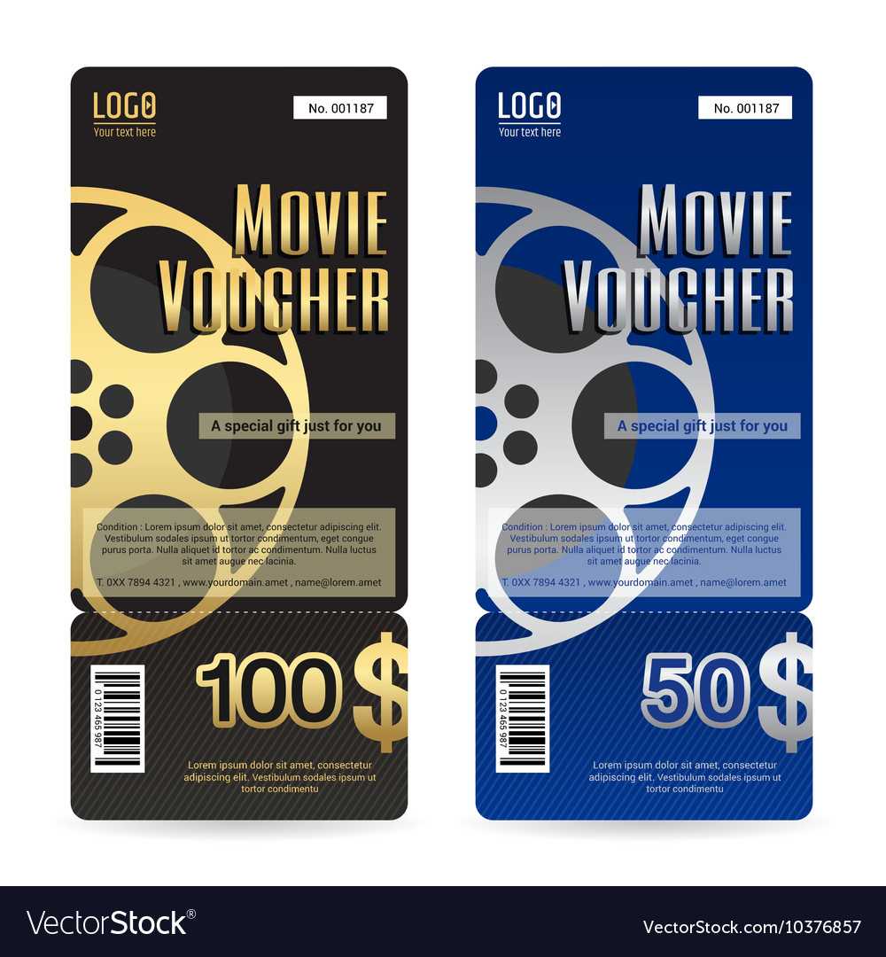 Elegant Movie Gift Voucher Or Gift Card Template Inside Movie Gift Certificate Template