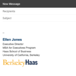 Email Signatures | Brand Toolkit | Berkeley Haas For Graduate Student Business Cards Template