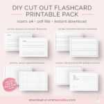 Emma's Studyblr — Free Diy Flashcards Printable Pack I've Intended For Free Printable Blank Flash Cards Template