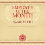 Employee Of The Month – Certificate Template Regarding Employee Of The Month Certificate Template