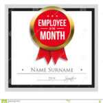 Employee Of The Month Certificate Template Stock Vector With Employee Of The Month Certificate Template With Picture