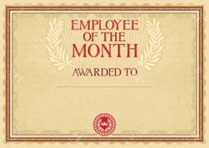 Employee Of The Month - Certificate Template with Manager Of The Month Certificate Template