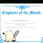 Employee Of The Month Certificate | Templates At Regarding Employee Of The Month Certificate Templates